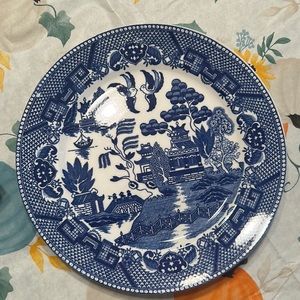 Vintage Blue Willow plate